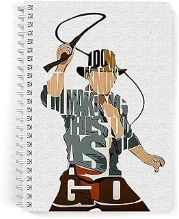 Lowha Indiana Jones 60 Sheets Spiral Notebook for School and Business, A5 Size