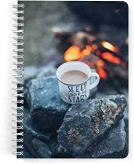 Lowha Dventure Brewed Coffee Cup 60 Sheets Spiral Notebook for School and Business, A5 Size
