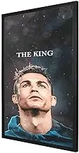 LOWHa the king Ronaldo Wall art with Pan Wood framed Ready to hang for home, bed room, office living room Home decor hand made wooden color 23 x 33cm By LOWHa
