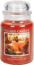 Village Candle Mulled Cider شمعة معطرة برطمان زجاجي كبير ، 21.25 أونصة ، أحمر