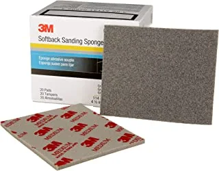 3M Softback Sanding Sponge 02606, 4 1/2 x 5 1/2 in, 20 Pack, Medium Grit, Fast Cutting