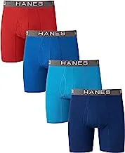 Hanes mens Comfort Flex Fit Ultra Soft Cotton Modal Blend Boxer Brief 4-Pack Boxer Briefs