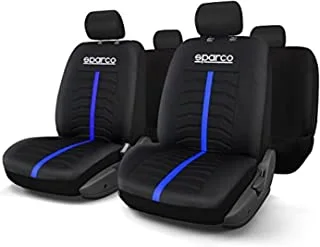 Sparco Universal Seat Cover Set, Black/Blue, Spc3502Bl-D