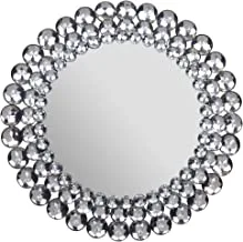 Everly Hart Collection Round Jeweled Mirror, 17