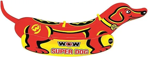 WOW Sports Super Dog Towable Deck Tube for Boating 2 Person