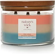 Nature's Wick Pink Coral Trio candle, 10 oz