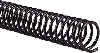 GBC Binding Spines/Spirals/Coils, 16mm, 125 Sheet Capacity, 4:1 Pitch, Color Coil, Black, 100 Pack (9665070)