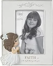 Precious Moments 202424 Faith is The Light That Guides You Girl Resin Photo Picture Frame, One Size, Multicolored