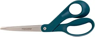 Fiskars Scissors, Stainless Steel Scissors All Purpose, 8 Inch, Adriatic Blue