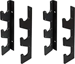Yes4All Horizontal Wall Mounted Olympic Barbell Rack - 3 Bars, 6 Bars Vertical Barbell Storage Rack - Weight Bar Holder (1 Pair, 2 Pairs)
