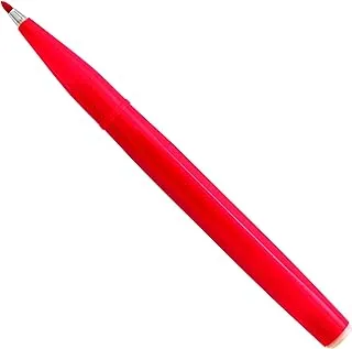 Pentel Sign Pen Fiber-Tipped Pen, Red Ink, Box of 12 (S520-B)
