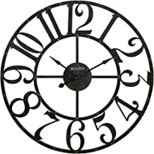 Bulova C4821 Oversize Gabriel Wall Clock, Rustic Brown