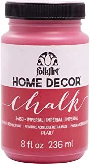 FolkArt 34153 Home Decor Chalk Furniture & Craft Paint in Assorted Colors, 8 ounce, Imperial