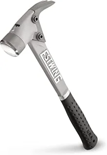 ESTWING AL-PRO Aluminum Framing Hammer - 14 oz Straight Rip Claw with Smooth Face & Shock Reduction Grip - ALBK, Black