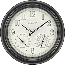 Bulova C4813 Weather Master Wall Clock, 18