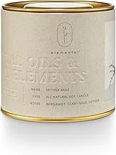 Illume Elemental Collection Vetiver Sage Tin, 8.5 oz Candle