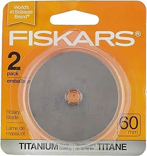 Fiskars 01-005896 Titanium Rotary Blades, 60mm, 2 Pack