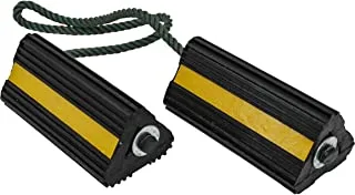 Buyers Products WC24483 Wheel Chock, Black/Yellow, 4 x 4 x 8 inches