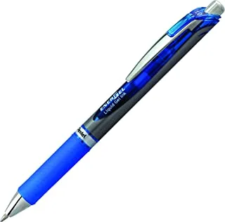 Pentel EnerGel RTX Retractable Liquid Gel Pen, Bold Line, Metal Tip, Blue Ink, Box of 12 (BL80-C)