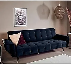 In House | Montella 2 In 1 Sofabed Linen Upholstered - Dark Blue