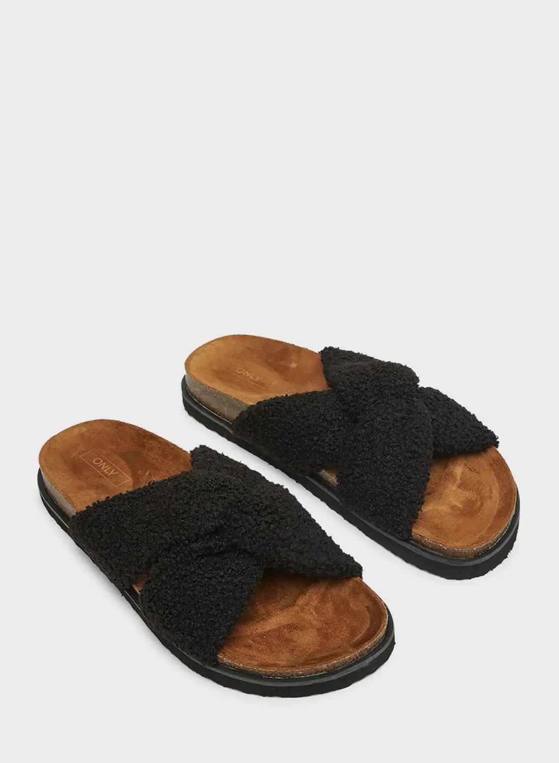 ONLY Fuzzy Strap Sandals