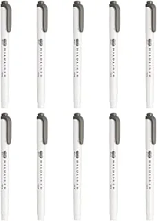 هايلايتر Zebra B-WKT7-MDGR ، قلم تحديد خفيف ، رمادي غامق خفيف ، 10 قطع