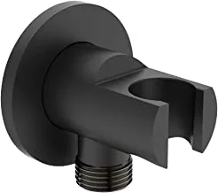 Ideal Standard Idealrain Wall Shower Outlet and Shower Head Holder, BC807XG, Silk Black