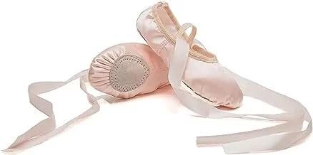 Generic Girls' Dance Ballet Flat Shoes, Light pink, 34 EU