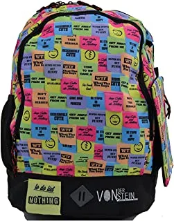 Private brand to do list backpack with pencil case, 17-inch size - multicolor