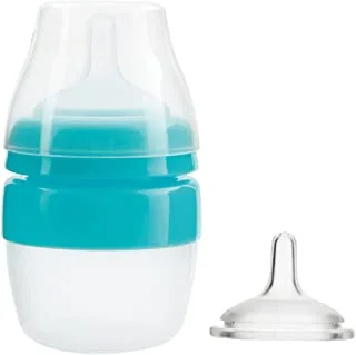 Farlin Newborn Silicon Wide Neck Feeding Bottle SS 0+m 60ml/2oz, Blue