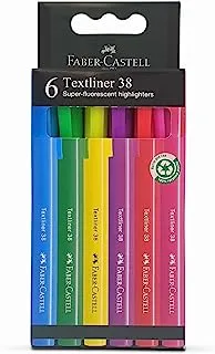 Faber-Castell textliner 38 highlighter 6-pieces, multicolor