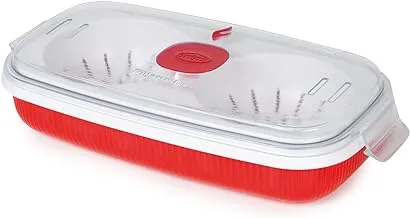 Snips Egg Poacher and Microwavable Omelette Maker, Red, 0.75L 1 Count (Pack of 1), 702