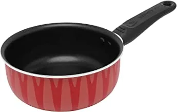 Trust Pro Non Stick Sauce Pan with 2 Layered Aluminium Coating, 16 cm, Red