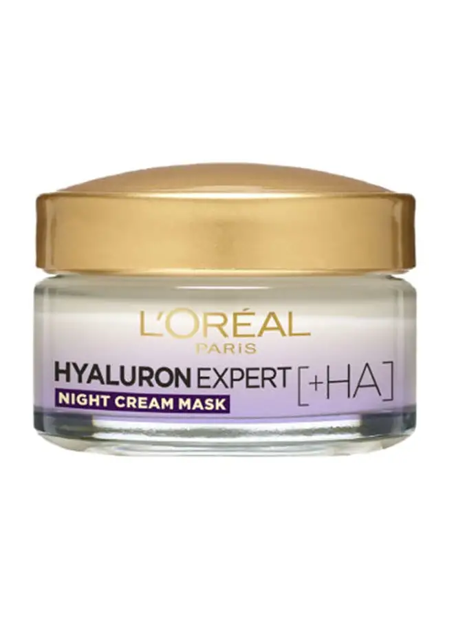 L'OREAL PARIS Hyaluron Expert Replumping Night Cream 24H Intense hydration- Smooths fine lines Clear 50ml