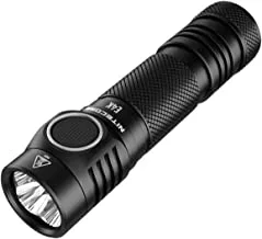 Nitecore E4K EDC Flashlight مع بطارية USB-C قابلة لإعادة الشحن ، أسود ، E4K-XP-L2-V6