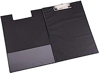 DELI E38154B PVC COATED CLIP BOARD W/COVER A4 BLACK