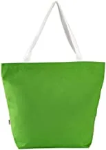 PSA Fashion 100٪ قطن 12 أونصة قماش شديدة التحمل حقيبة بقالة كبيرة جدًا حقيبة تسوق على الشاطئ حقيبة تسوق خضراء 1 قطعة