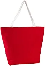 PSA Fashion 100% Cotton 12oz Canvas Heavy Duty Extra Large Grocery Bag Beach Tote Shopping Bag Red Tote 1 pcs
