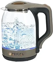 Refura 1.8L Electric Glass Cordless Kettle with Auto-Shut Off Function Grey RE-11605