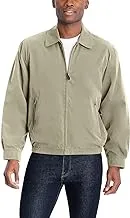 London Fog Men's Auburn Zip-Front Golf Jacket (Regular & Big-Tall Sizes), Cement, XLarge