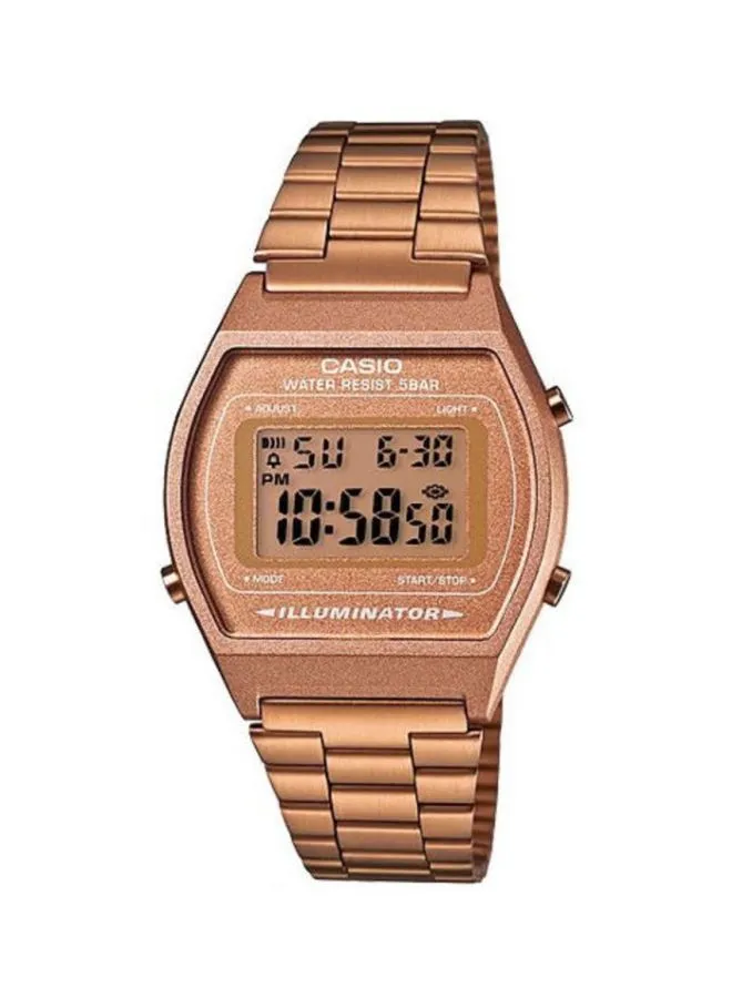 CASIO Women's Water Resistant Stainless Steel Digital Watch B640WC-5ADF - 39 mm - Rose Gold