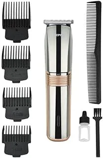 Rechargeable Hair and Bread Trimmer, 4 Guide Combs, GTR56047 | Professional Cordless Hair Clippers | Rechargeable Haircut Kit with Steel Blade