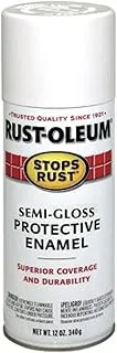 Rust-Oleum 12 Oz Semi Gloss White Protective Enamel