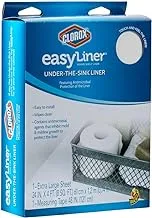 Duck Brand 285341 Under-The-Sink Easy Liner with Clorox Shelf Liner, 24 Inches x 4 Feet, White