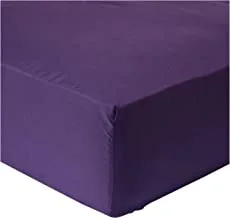 Cotton Home Supersoft Fitted Bed Sheet, Violet, King Size (180 X 200 + 30 Cm), CH-146