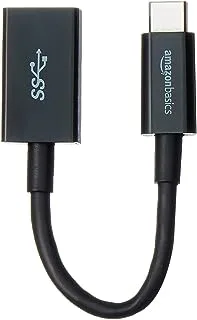AmazonBasics USB Type-C to USB 3.1 Gen1 Female Adapter Cable - Black