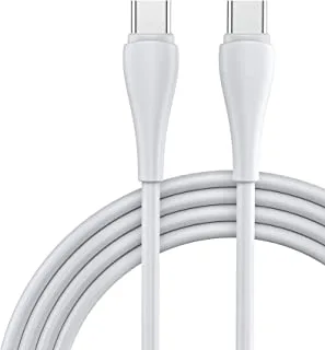 EKR 3A USB-C to USB-C TPE Braided Data Cable, 1 Meter Length, White