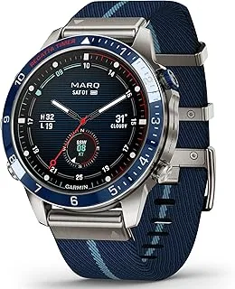 Garmin MARQ Captain (Gen 2) Modern Tool Smartwatch, Grey/Dark Blue