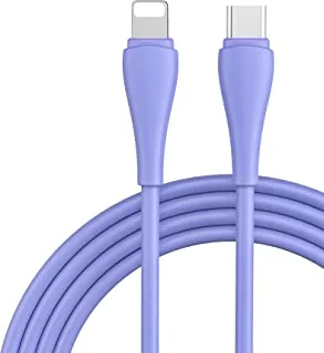 EKR iPhone Charger Cable 1M USB C to Lightning Cable Fast Charging silicone coated wire 20W Fast PD Charge for iPhone 14/14 Pro/14 Plus/14 Pro Max, ipad Pro, iPhone 8-13 All Series purple