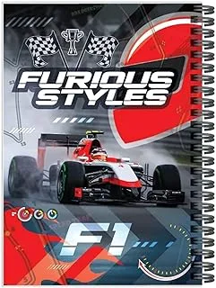 Furious Styles A6 Spiral Notebook, With Gold Foil or UV glitter,70 Sheets